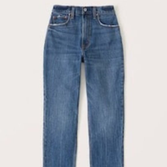 Abercrombie & Fitch Denim - Abercrombie Curve Love 90s Ultra High Rise Straight Jeans - Size 31/12